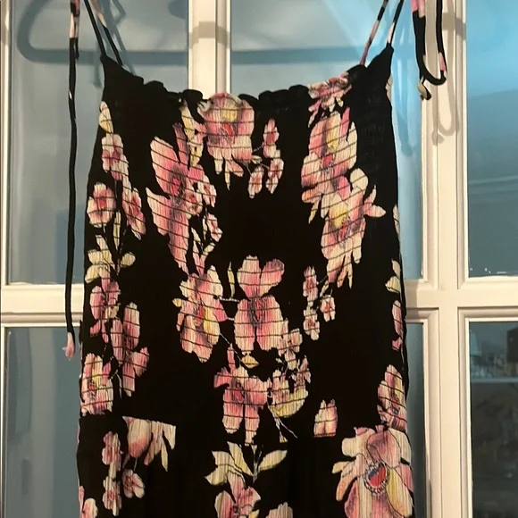 🌸FREE PEOPLE Floral Print Black Maxi Dress🌸🌺 - Picture 3 of 5